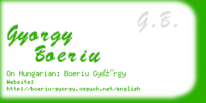 gyorgy boeriu business card